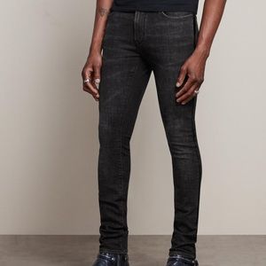 John Varvatos Wight Skinny Fit Jeans with Velvet Strip